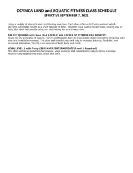 Schedules | Ocean County YMCA Schedules | Ocean County YMCA