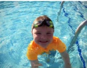 Child in pool